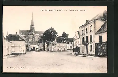 AK Orbais-L`Abbaye, La Place Jean-d`Orbais