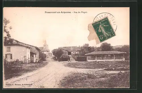 AK Passavant-en-Argonne, Rue du Pâquis