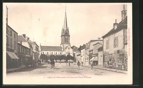 AK Mourmelon-le-Grand, Place d`Armes, L`Église