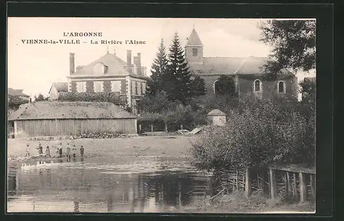 AK Vienne-la-Ville, La Rivière l`Aisne