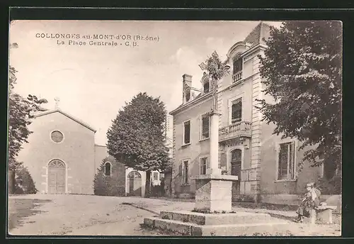 AK Collonges-au-Mont-d`Or, La Place Centrale