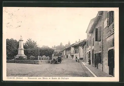 AK Cercié, Monument aux Morts