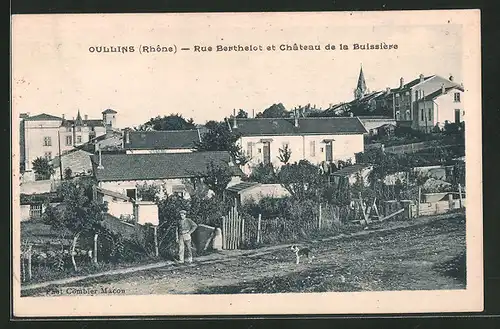 AK Oullins, Rue Berthelot et Chateau de la Buissiere