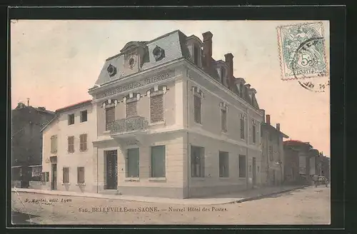 AK Belleville-sur-Saone, Nouvel Hôtel des Postes