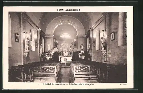 AK Lyon, Hôpital Desgenettes, Intérieur de la chapelle
