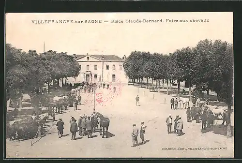 AK Villefranche-sur-Saone, Place Claude-Bernard