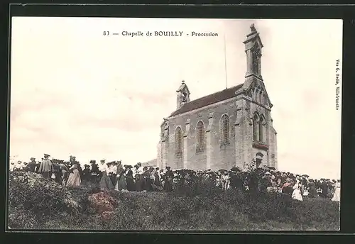 AK Bouilly, Chapelle de Bouilly, Procession