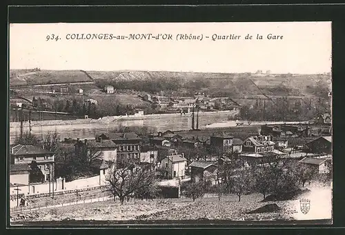 AK Collonges-au-Mont-d`Or, Quartier de la Gare