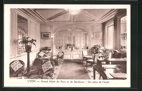 AK Lyon, Grand Hôtel du Parc et de Bordeaux, Un salon de l`hôtel