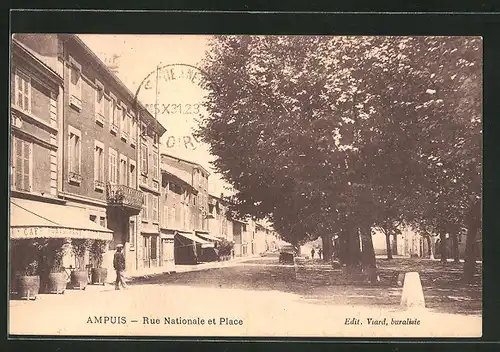 AK Ampuis, Rue Nationale et Place