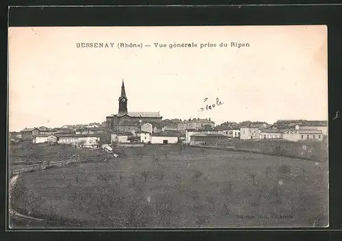 AK Bessenay, Vue generale prise du Ripan, l`Eglise