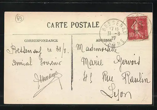 AK Bessenay, Vue generale prise du Ripan, l`Eglise