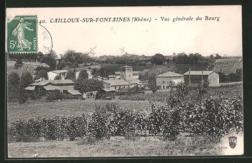 AK Cailloux-sur-Fontaines, Vue generale du Bourg