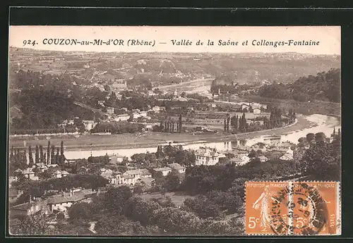 AK Couzon-au-Mt-d`Or, Vallee de la Saone et Collognes-Fontaine