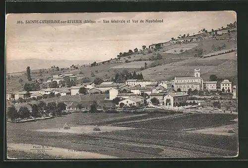 AK Sainte-Catherine-sur-Riverie, Vue Générale et Vue de Montaland