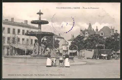 AK Villefranche-sur-Saône, Place du Promenoir