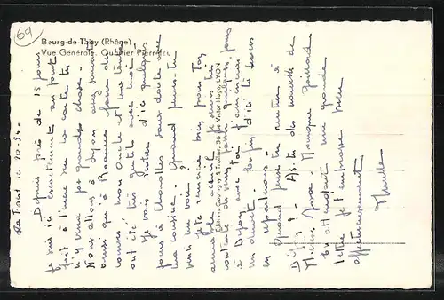 AK Bourg-de-Thizy, Vue Générale, Quartier Pierrefeu