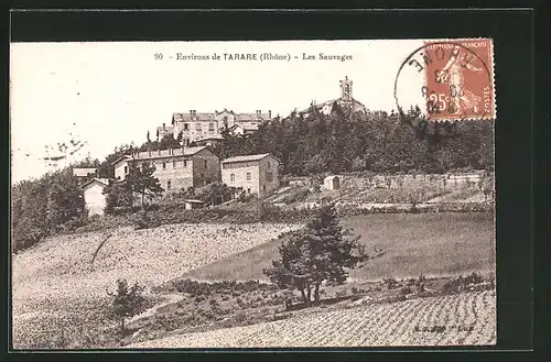 AK Les Sauvages, Teilansicht des Ortes