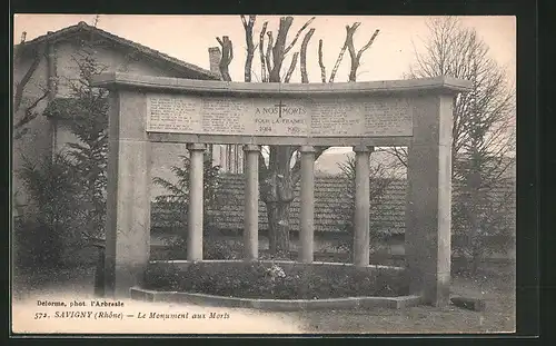 AK Savigny, Le Monument aux Morts