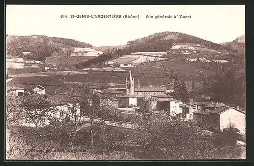 AK St-Genis-L`Argentière, Vue gènèrale à l`Ouest
