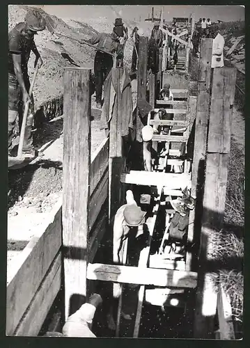 Fotografie Ansicht Kledering, Baustelle der Liesingregulierung