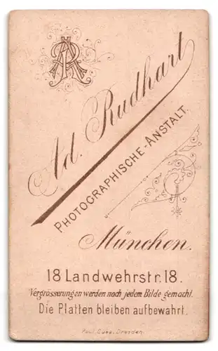 Fotografie Ad. Rudhart, München, Portrait Bursche im eleganten Anzug