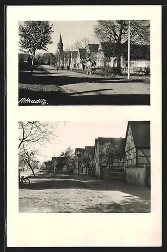 AK Dresden-Kaditz, Ortsansicht mit Hauptstrasse