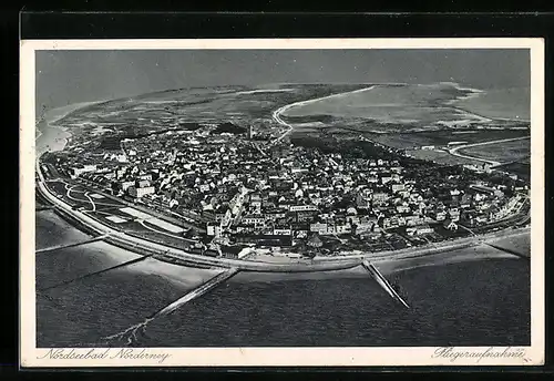 AK Norderney / Nordsee, Gesamtansicht, Fliegeraufnahme