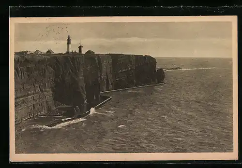 AK Helgoland, Nordseebad, Westküste nach Süden zu