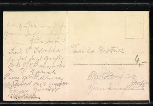 Künstler-AK Helgoland, Totalansicht