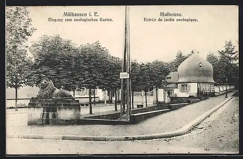 AK Mülhausen i. E., Eingang zum zoologischen Garten
