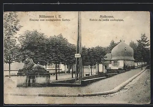 AK Mülhausen i. E., Eingang zum zoologischen Garten