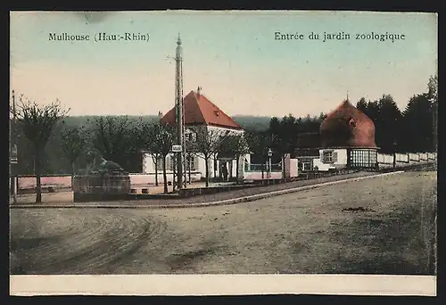 AK Mulhouse /Haut-Rhin, Entrée du jardin zoologique