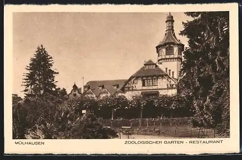 AK Mülhausen, Zoologischer Garten, Restaurant