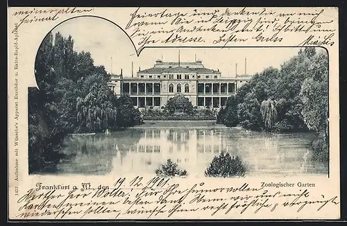 AK Frankfurt a. M., Zoologischer Garten, Gesellschaftshaus