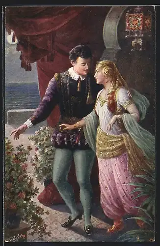 Künstler-AK Fr. Rösler: Mozart, Die Entführung