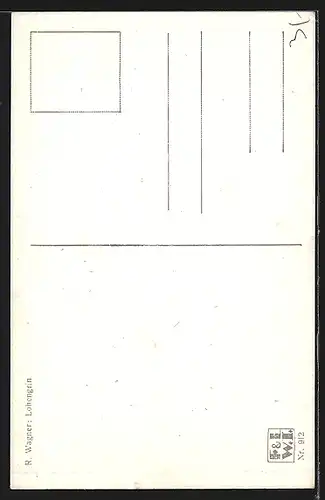 Künstler-AK Fr. Rösler: R. Wagner, Szene aus Lohengrin