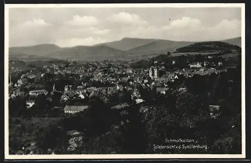 AK Schmalkalden, Totalansicht vom Sybillenburg