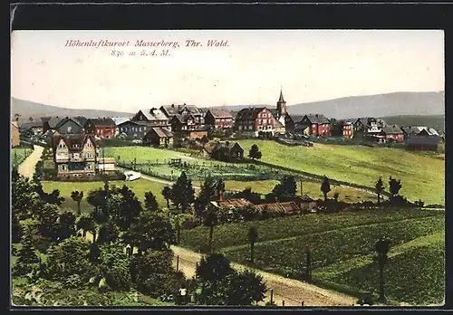 AK Masserberg / Thr. Wald, Gesamtansicht mit Kirche