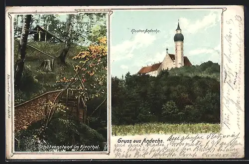 AK Andechs, Schützenstand im Kienthal, Kloster Andechs