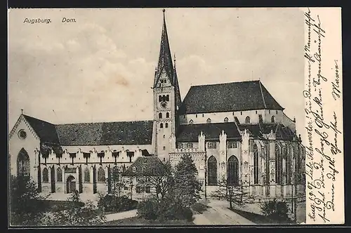 AK Augsburg, Blick auf dem Dom