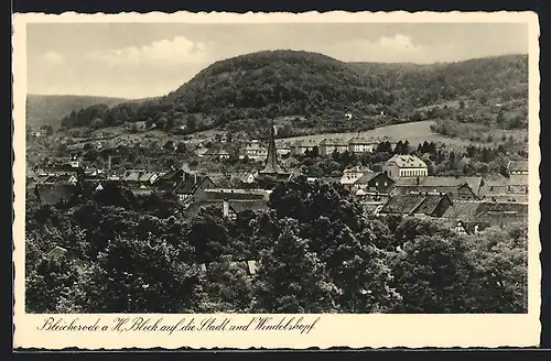AK Bleicherode a. H., Blick auf Stadt und Windelskopf