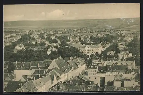 AK Naumburg, Ortsansicht vom Flugzeug aus mit Wohnhäusern