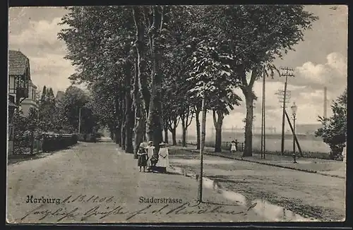 AK Harburg, Allee in der Staderstrasse