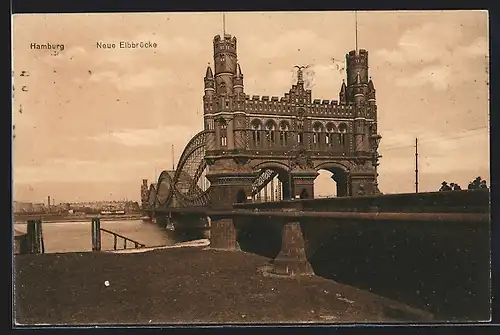 AK Hamburg-Harburg, Neue Elbbrücke