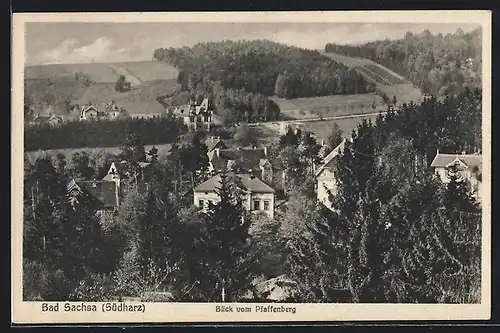AK Bad Sachsa /Südharz, Ortsansicht vom Pfaffenberg