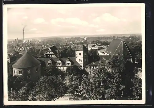 AK Halle /Saale, Moritzburg aus der Vogelschau