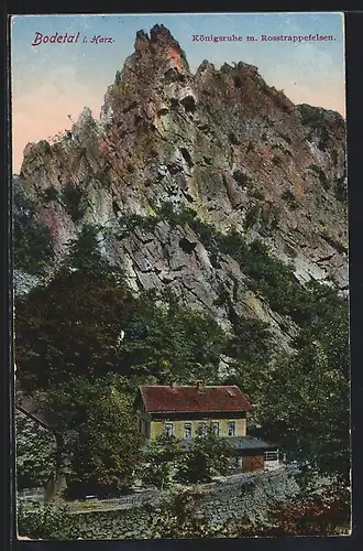 AK Thale, Bodetal, Königsruhe mit Rosstrappenfelsen
