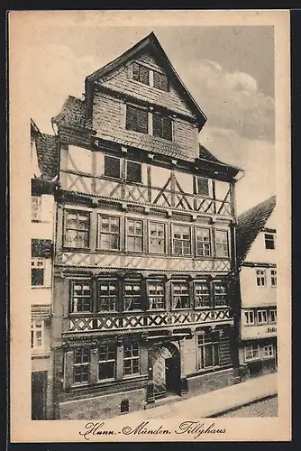 AK Hann.-Münden, Tillyhaus, Fachwerkhaus in der Sonne