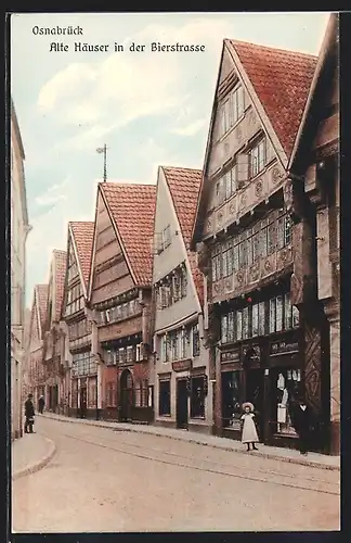 AK Osnabrück, Alte Häuser in der Bierstrasse